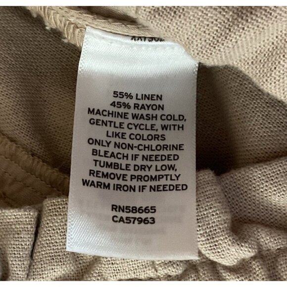 Caslon Pull On Linen Blend Jogger Pant size Large - Picture 6 of 10